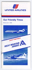 Image: timetable: United Airlines and Rocky Mountain Airways