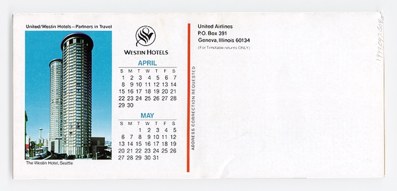 Image: timetable: United Airlines