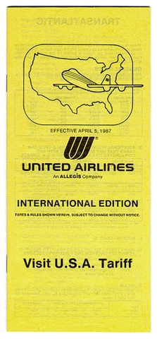 Fare schedule: United Airlines