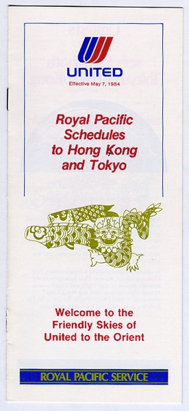 Image: timetable: United Airlines, quick reference Hong Kong / Tokyo