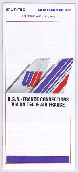 Image: timetable: United Airlines and Air France