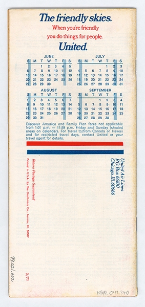 Image: timetable: United Air Lines