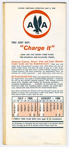 Image: timetable: American Airlines