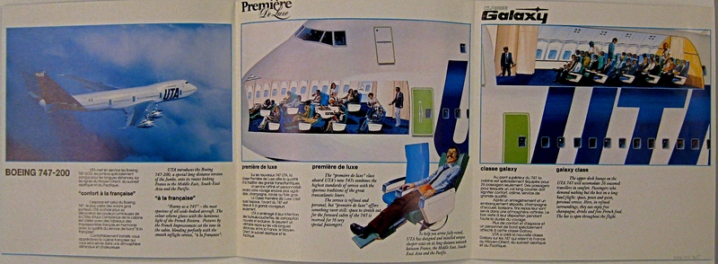 Image: brochure: UTA (Union de Transports Aériens), Boeing 747-200
