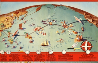 Image: route map: Pan American Airways, transpacific route 