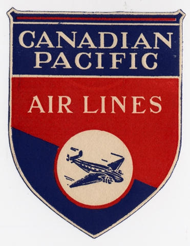 Luggage label: Canadian Pacific Air Lines