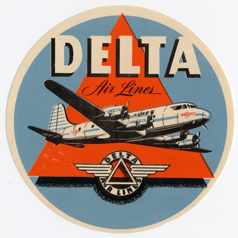 Luggage label: Delta Air Lines