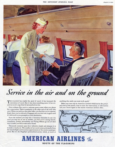 Advertisement: American Airlines, Saturday Evening Post