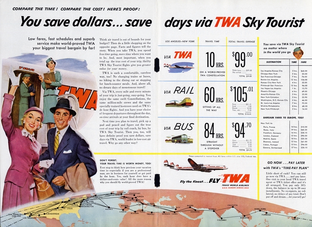 Advertisement: TWA (Trans World Airlines), National Geographic 
[TWA: magazine advertisement]