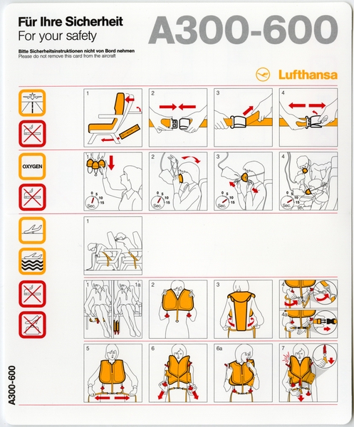 Image: flight information packet: Lufthansa German Airlines