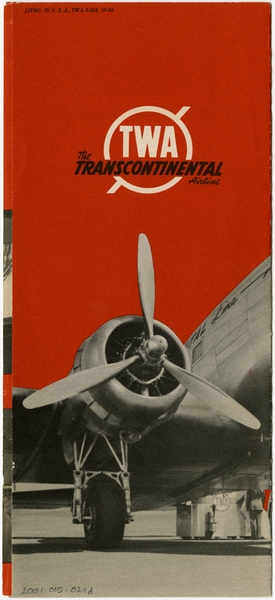 Image: flight information packet: Transcontinental & Western Air (TWA), Douglas DC-3