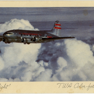 Image #3: flight information packet: TWA (Trans World Airlines), Lockheed L-049 Constellation, Boeing 377