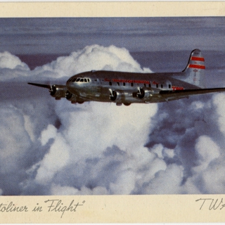 Image #7: flight information packet: TWA (Trans World Airlines), Lockheed L-049 Constellation, Boeing 377