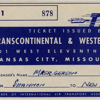 Image #5: flight information packet: TWA (Trans World Airlines), Lockheed L-049 Constellation, Boeing 377