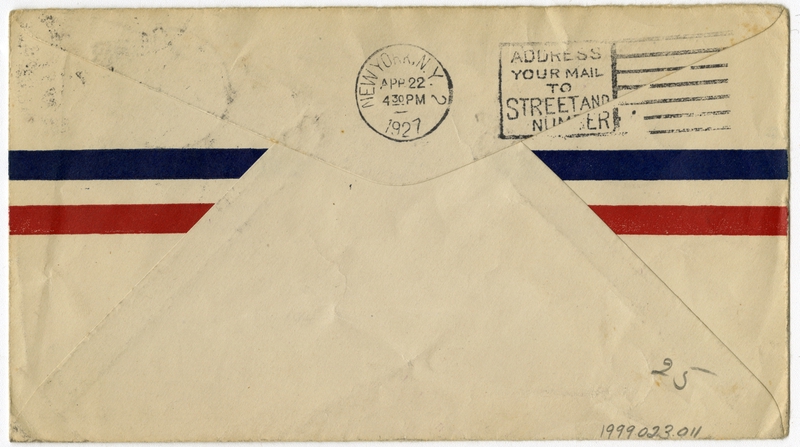 Image: airmail flight cover: CAM-11, Cleveland - Pittsburgh route
