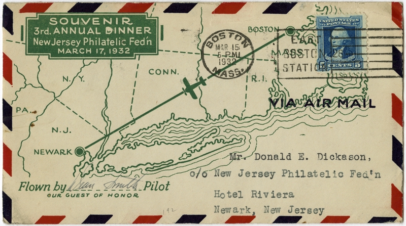 Image: airmail flight cover: New Jersey Philatelic Federation