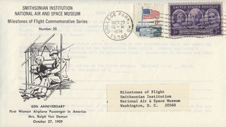 Image: airmail flight cover: National Air and Space Museum, Smithsonian Institution, Mrs. Ralph Van Deman