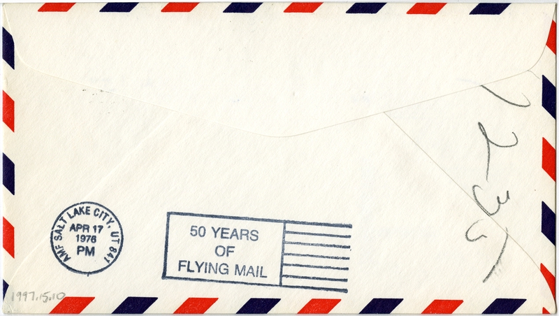 Image: airmail flight cover: Western Airlines, 50th Anniversary, CAM-4