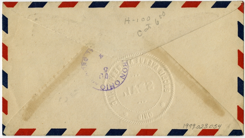 Image: airmail flight cover: Euclid Avenue Airport