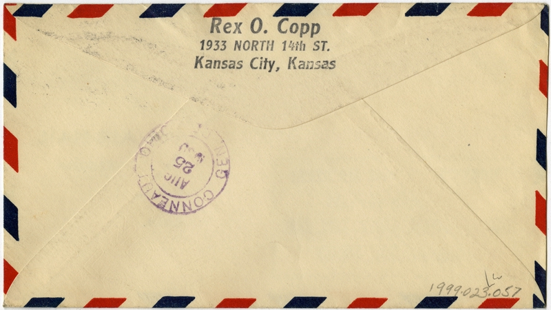 Image: airmail flight cover: Women’s National Air Derby, Fairfax Airport, Kansas City, Kansas