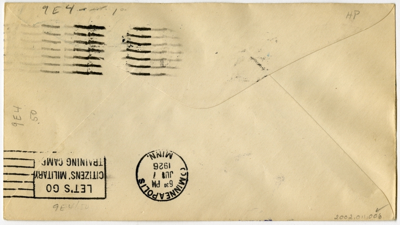 Image: airmail flight cover: First airmail flight, CAM, St. Paul, Minnesota