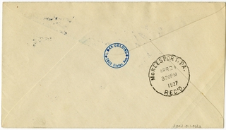 Image: airmail flight cover: First airmail flight, CAM-11, Cleveland - Pittsburgh route