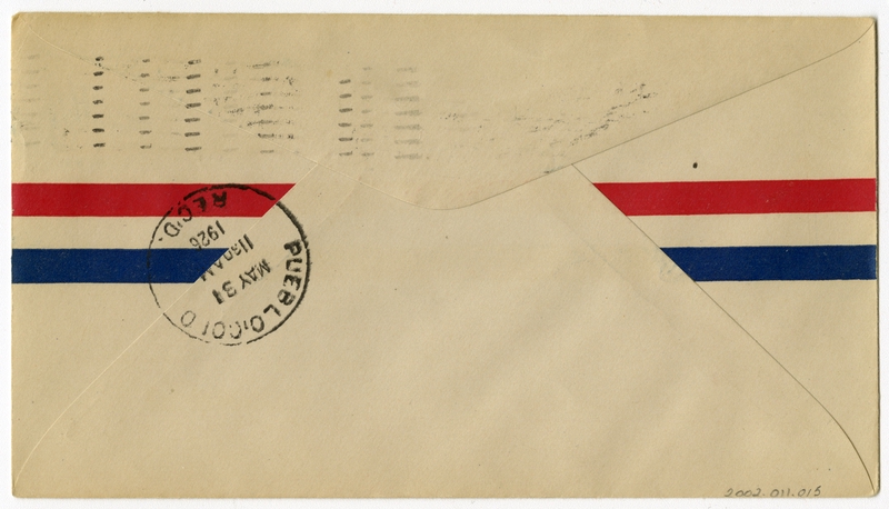 Image: airmail flight cover: First airmail flight, CAM, Cheyenne, Wyoming - Pueblo, Colorado route