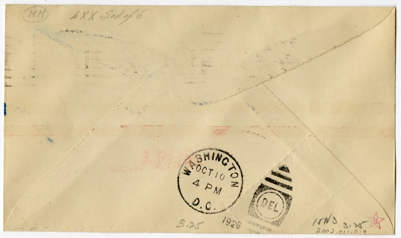 Image: airmail flight cover: First airmail flight, CAM, Philadelphia - Norfolk route
