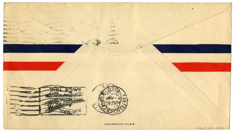 Image: airmail flight cover: First airmail flight, CAM-16, Cleveland - Louisville route