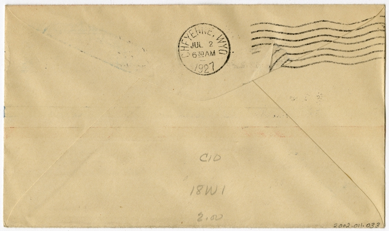 Image: airmail flight cover: First airmail flight, Transcontinental Air Mail, Chicago - San Francisco route