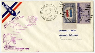 Image: airmail flight cover: First airmail flight, AM-31, Jacksonville - New York route