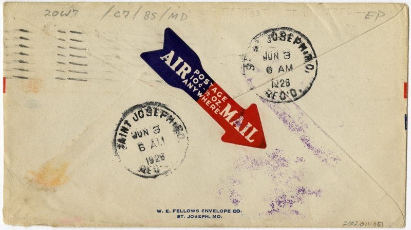 Image: airmail flight cover: First airmail flight, CAM-20, Albany - Buffalo route