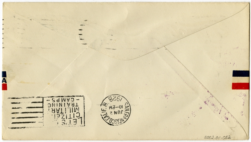 Image: airmail flight cover: First airmail flight, CAM-20, Albany - Buffalo route, Utica