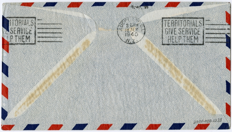 Image: airmail flight cover: United States Air Mail, first airmail flight, FAM-19, Los Angeles - Auckland route