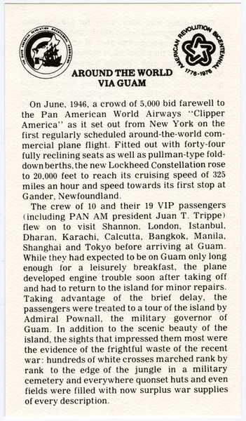 Image: airmail flight cover: Pan American World Airways