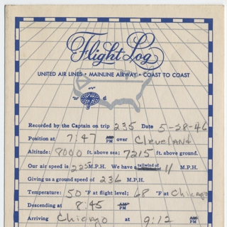 Image #8: flight information packet: United Air Lines, Douglas DC-4, Lockheed L-049 Constellation