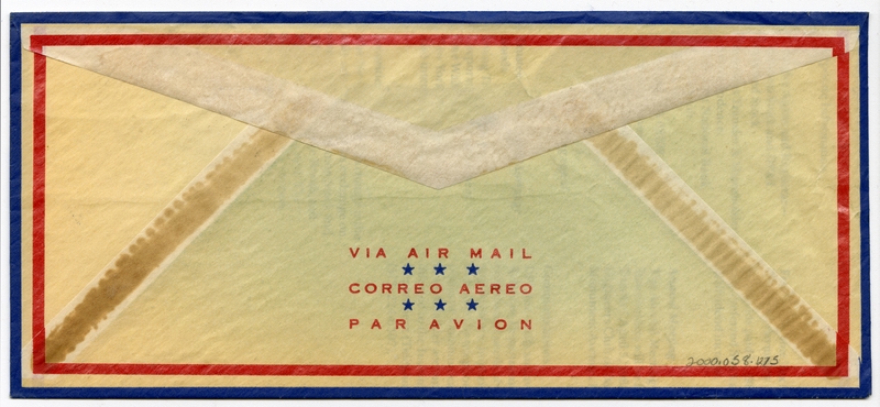 Image: airmail flight cover: Pan American Airways, Boeing 314 “Dixie Clipper”, Clara Adams
