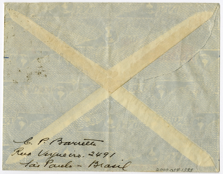 Image: airmail flight cover: Panair do Brasil