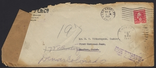 Image: airmail flight cover: Orton, Wolff & Co., Investment Bonds, Los Angeles