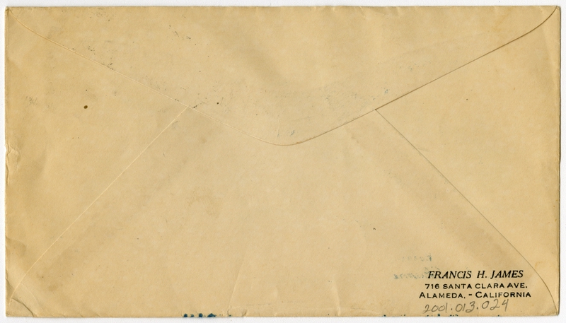 Image: airmail flight cover: Pan American Airways, Second Pacific survey flight, Alameda Chamber of Commerce 