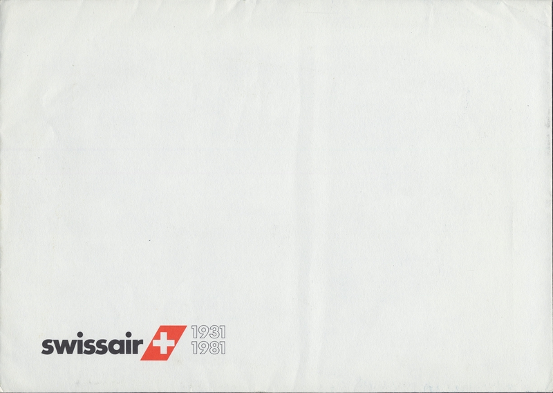 Image: airmail flight cover: Swissair, 50th anniversary