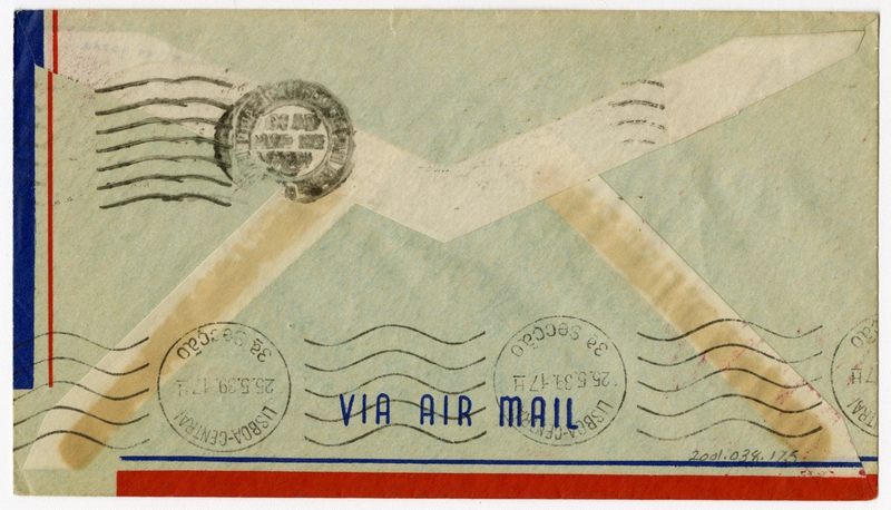 Image: airmail flight cover: Pan American Airways, first airmail flight, Marseilles - Lisbon route
