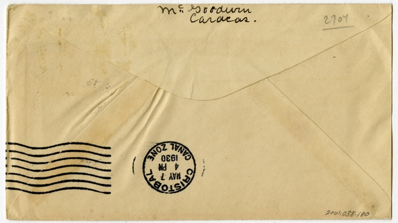 Image: airmail flight cover: Pan American Airways, Venezuela - Canal Zone route