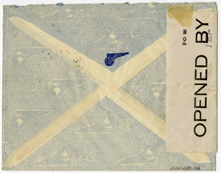 Image: airmail flight cover: Panair do Brasil, Brazil