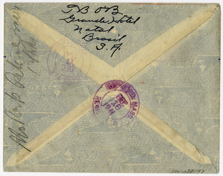 Image: airmail flight cover: Panair do Brasil, Brazil