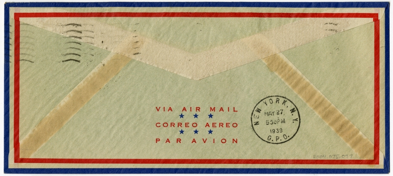 Image: airmail flight cover: Pan American Airways, first airmail flight, United States - Marseilles