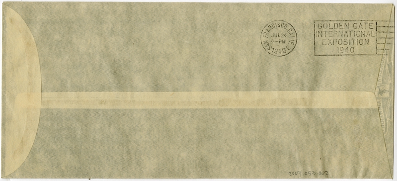 Image: airmail flight cover: Pan American Airways, first airmail flight, Sydney - San Francisco route