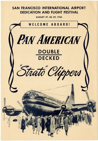 Event program: Pan American World Airways, San Francisco International Airport (SFO) dedication