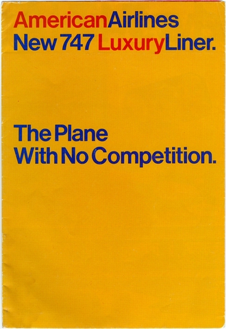 Brochure: American Airlines, Boeing 747