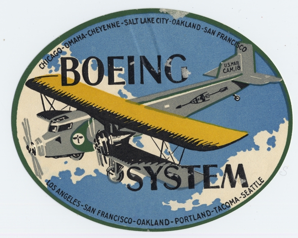 Luggage label: Boeing System